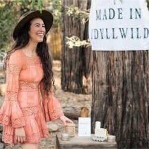 Free People Sunrise Tie Dye Crochet Lace Dress